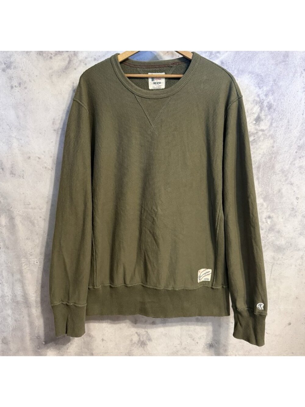 Champion Todd Snyder Sweatshirt Mens XL Green Crew Neck Double V